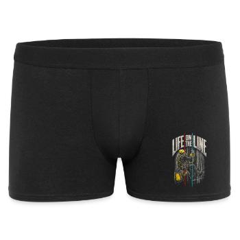 Industrial Climber Height Worker Life On The Line - Men's Boxer Shorts - black - Front