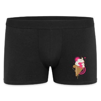 Eistüte - Männer Boxer Shorts - Schwarz - Vorne