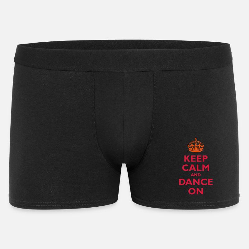 Keep calm and dance on - Männer Boxer Shorts - Schwarz