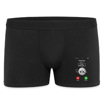 Petanque Anruf - Männer Boxer Shorts - Schwarz - Vorne