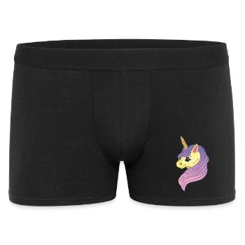 Kawaii Manga Einhorn - Männer Boxer Shorts - Schwarz - Vorne