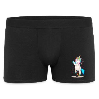 Unicorn unicorn on a unicycle - Men's Boxer Shorts - black - Front