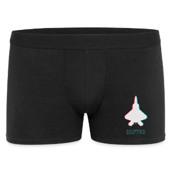 F22 Raptor Fighter Jet Glitch Streetwear - Men's Boxer Shorts - black - Front