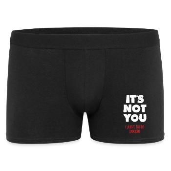 Ich hasse Menschen (dunkel) - Männer Boxer Shorts - Schwarz - Vorne