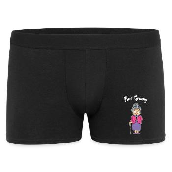 Oma Großmutter Beste Omi Sehschwäche Brille Spruch - Männer Boxer Shorts - Schwarz - Vorne