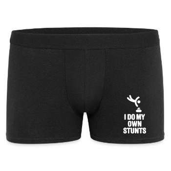 Funny curling curling games 'I DO MY OWN STUNTS' - Men's Boxer Shorts - black - Front