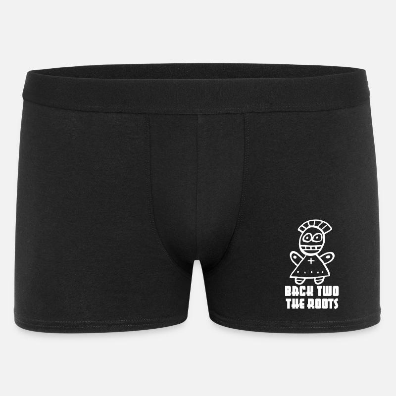 "Back two the Roots" cool saying - Men's Boxer Shorts - black