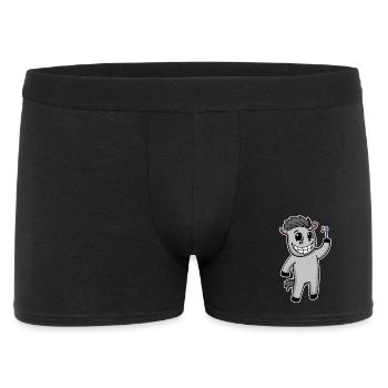 Horse with toothbrush - Men's Boxer Shorts - black - Front