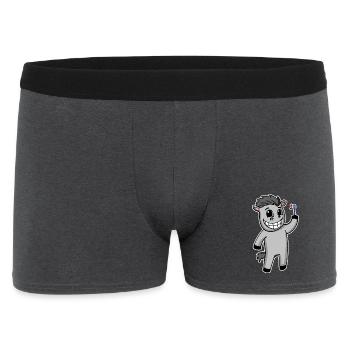 Horse with toothbrush - Men's Boxer Shorts - charcoal grey - Front