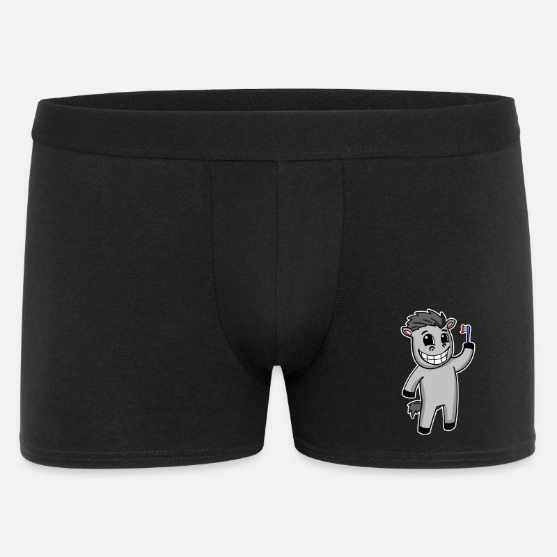 Cheval avec brosse à dents - Boxer Homme - noir