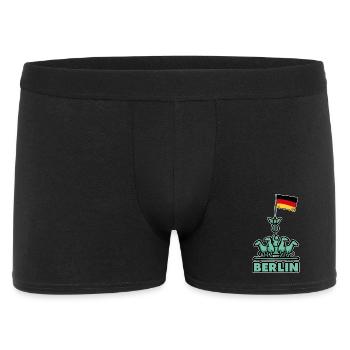 Berlin - Männer Boxer Shorts - Schwarz - Vorne