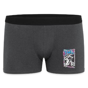 Retro Bmx Bicycle Rider - Vintage Bmx Wheel Grunge - Boxer Homme - charbon - Devant