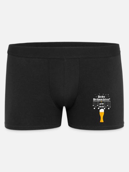 Weiße Weihnachten - Männer Boxer Shorts - Schwarz