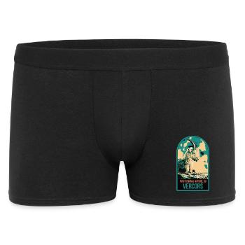 Illustration d'un Bouquetin dans Parc du Vercors - Boxer Homme - noir - Devant