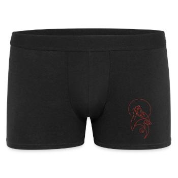 Esquisse du loup rouge - Boxer Homme - noir - Devant