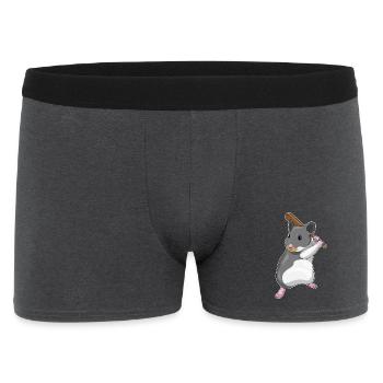Hamster Baseball Batte de Baseball - Boxer Homme - charbon - Devant