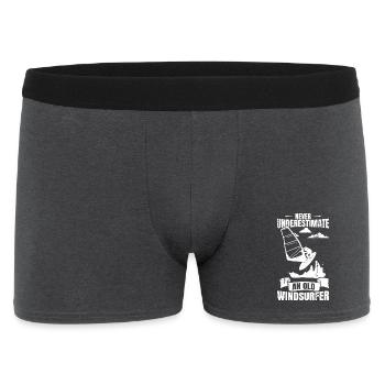 Ne sous-estimez jamais un vieux véliplanchiste - Boxer Homme - charbon - Devant