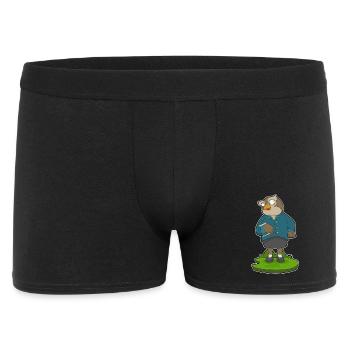 Eule Sekretärin Brille Büro - Männer Boxer Shorts - Schwarz - Vorne