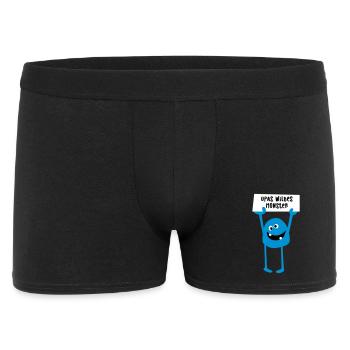 Opa Monster wild Demo Comic coole lustige Sprüche - Männer Boxer Shorts - Schwarz - Vorne