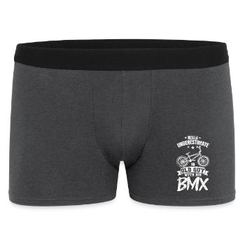 BMX Opa - Männer Boxer Shorts - Anthrazit - Vorne