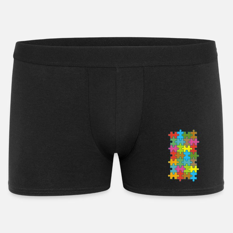Multicolored puzzle - Men's Boxer Shorts - black