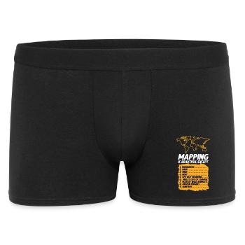 Cartography design - Men's Boxer Shorts - black - Front