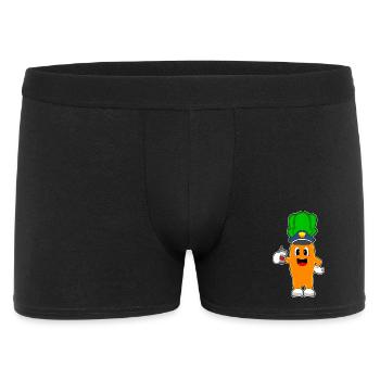 Karotte Polizist Mikrofon Polizei - Männer Boxer Shorts - Schwarz - Vorne