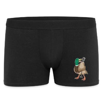 Duck Singer Microphone Singing - Men's Boxer Shorts - black - Front
