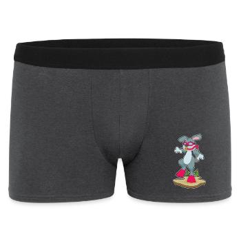 Rabbit Diver Swimming Goggles Diving - Men's Boxer Shorts - charcoal grey - Front