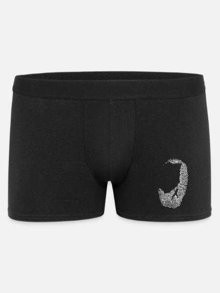 Monochrome Fingerprint Circle Design - Men's Boxer Shorts - black