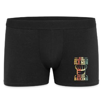 Never underestimate an old baker - Men's Boxer Shorts - black - Front