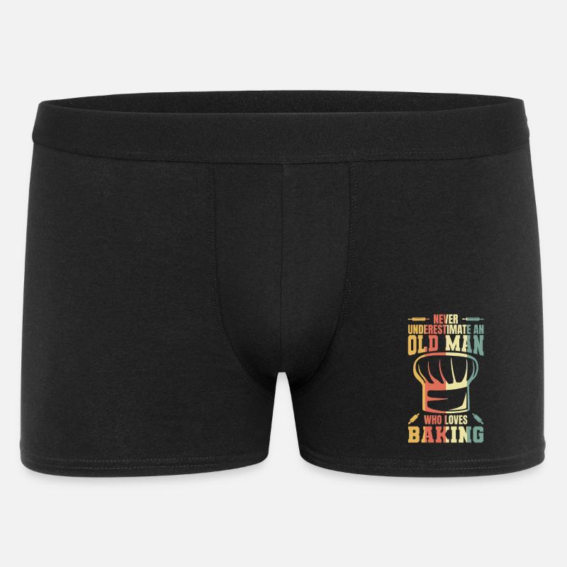 Never underestimate an old baker - Men's Boxer Shorts - black