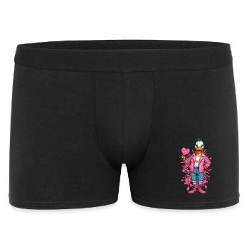 Punk duck with heart - Men's Boxer Shorts - black - Front