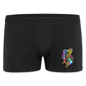 bird, pet, tropical, jungle, animal, parrot - Men's Boxer Shorts - black - Front