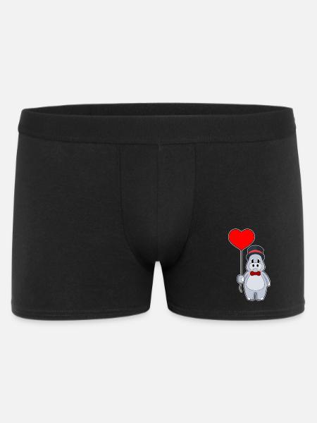 Hippopotamus Groom Balloon Wedding - Men's Boxer Shorts - black