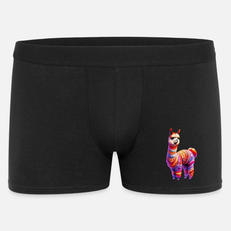 Alpaka - Männer Boxer Shorts - Schwarz