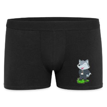 Wolf Bräutigam Krawatte Hochzeit - Männer Boxer Shorts - Schwarz - Vorne