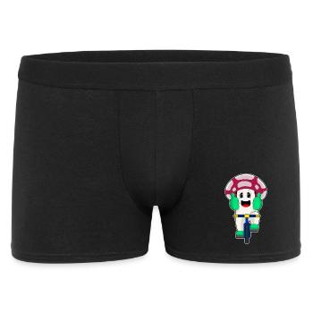 Pilz Fahrrad - Männer Boxer Shorts - Schwarz - Vorne