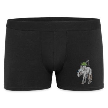 Pferd Angler Angelrute Angeln - Männer Boxer Shorts - Schwarz - Vorne
