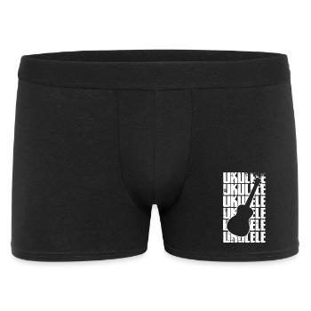Ukulélé drôle - Boxer Homme - noir - Devant