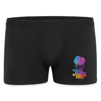 Conception d’illustration de vélo coloré - Boxer Homme - noir - Devant