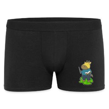 Giraffe Lehrer Buch Schule - Männer Boxer Shorts - Schwarz - Vorne
