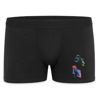 Singe avec des écouteurs 🎧 - Boxer Homme - noir - Devant