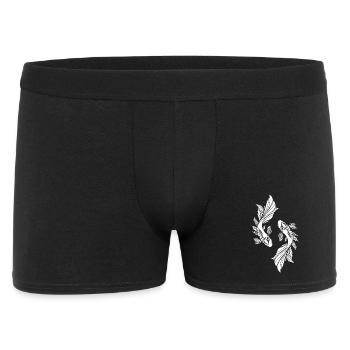 Deux poissons blancs - Boxer Homme - noir - Devant