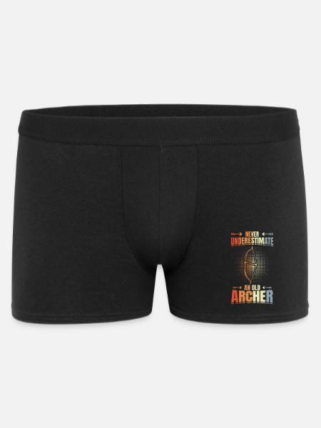 Never underestimate old archers - Men's Boxer Shorts - black