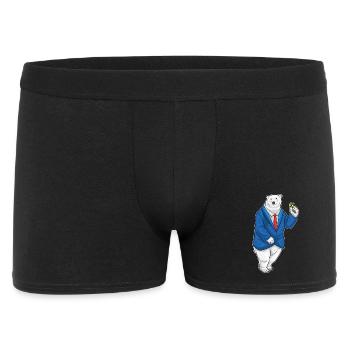 Polar Bear Groom Wedding Ring Wedding - Men's Boxer Shorts - black - Front