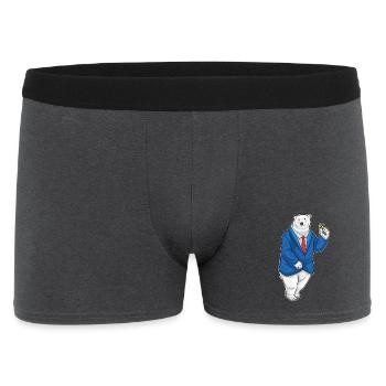 Ours polaire marié Alliance Bague de mariage - Boxer Homme - charbon - Devant