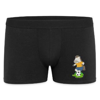 Pferd Fußballspieler Fußball - Männer Boxer Shorts - Schwarz - Vorne