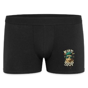 Llama DJ Never Stop - Boxer Homme - noir - Devant