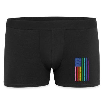 Rainbow USA Flag - Men's Boxer Shorts - black - Front